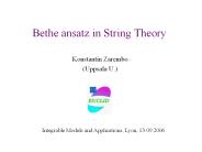Bethe ansatz in String Theory