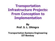 Transportation Infrastructure Projects: From Conception to Implementation