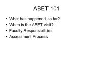 ABET 101