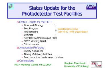 Status Update for the Photodetector Test Facilities