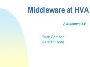 Middleware at HVA