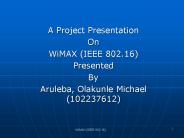 A Project Presentation