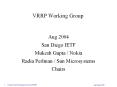 VRRP Working Group PowerPoint PPT Presentation