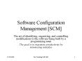 Software Configuration Management SCM PowerPoint PPT Presentation