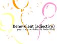 Benevolent adjective PowerPoint PPT Presentation
