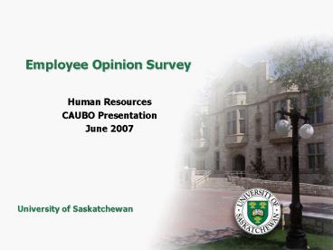 Employee Opinion Survey