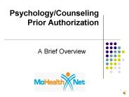 Psychology/Counseling Prior Authorization