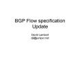 BGP Flow specification Update PowerPoint PPT Presentation
