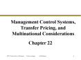 Management Control Systems, Transfer Pricing, and Multinational Considerations PowerPoint PPT Presentation