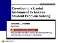 Developing a Useful Instrument to Assess Student Problem Solving PowerPoint PPT Presentation