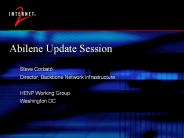 Abilene Update Session
