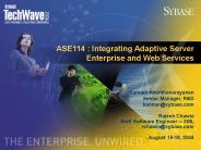 ASE114: Web Services Techwave 2004