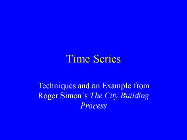Time Series