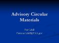 Advisory Circular Materials PowerPoint PPT Presentation