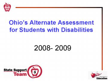 Ohios Alternate Assessment for Students with Disabilities