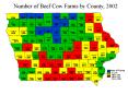 Number of Beef Cow Farms by County, 2002 PowerPoint PPT Presentation