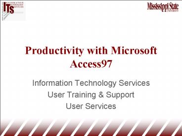 Productivity with Microsoft Access97