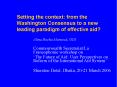 Setting the context: from the Washington Consensus to a new leading paradigm of effective aid? PowerPoint PPT Presentation