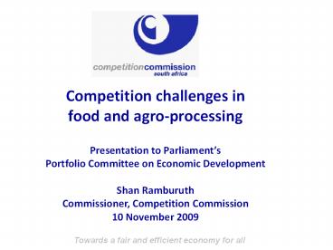 Towards a fair and efficient economy for all