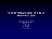 Ice cloud retrievals using the 1.38-