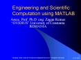 Engineering and Scientific Computation using MATLAB PowerPoint PPT Presentation