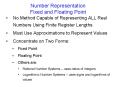 Number Representation Fixed and Floating Point PowerPoint PPT Presentation
