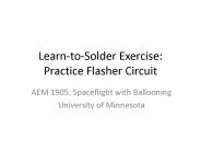 LearntoSolder Exercise: Practice Flasher Circuit
