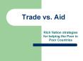 Trade vs' Aid PowerPoint PPT Presentation