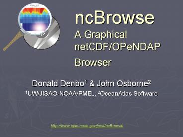 ncBrowse A Graphical netCDF/OPeNDAP Browser