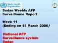Sudan Weekly AFP Surveillance Report Week 11 Ending on 18 March 2006 National AFP Surveillance syste PowerPoint PPT Presentation