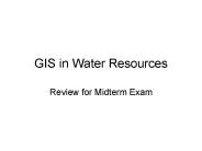 GIS in Water Resources