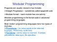 Modular Programming PowerPoint PPT Presentation
