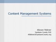 Content Management Systems