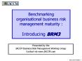 Benchmarking organisational business risk management maturity : Introducing BRM3 PowerPoint PPT Presentation