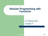 Modular Programming with Functions