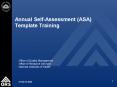 Annual Self-Assessment (ASA) Template Training PowerPoint PPT Presentation
