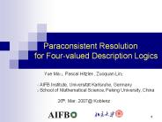 Paraconsistent Resolution for Four-valued Description Logics