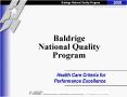 Baldrige National Quality Program PowerPoint PPT Presentation