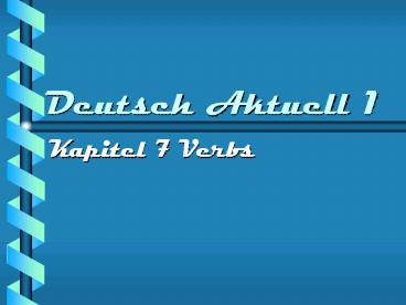 Deutsch Aktuell 1