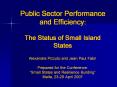 Public Sector Performance and Efficiency: The Status of Small Island States PowerPoint PPT Presentation
