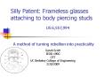 Silly Patent: Frameless glasses attaching to body piercing studs PowerPoint PPT Presentation