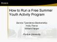 How to Run a Free Summer Youth Activity Program PowerPoint PPT Presentation