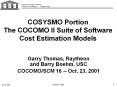 COSYSMO%20Portion%20The%20COCOMO%20II%20Suite%20of%20Software%20Cost%20Estimation%20Models PowerPoint PPT Presentation