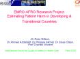 EMROAFRO Research Project: Estimating Patient Harm in Developing PowerPoint PPT Presentation