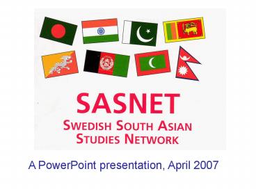 PowerPoint-presentation  -  A South Asian Research Strategy