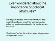 Ever wondered about the importance of political structures