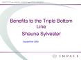 Benefits to the Triple Bottom Line PowerPoint PPT Presentation