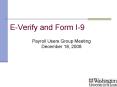 EVerify and Form I9 PowerPoint PPT Presentation