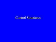 Control Structures