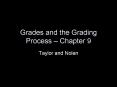 Grades and the Grading Process Chapter 9 PowerPoint PPT Presentation